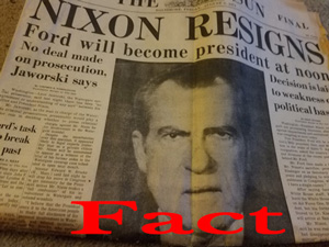 Nixon resigns