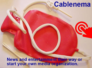 Enema kit prtraying cable providers as proctologists